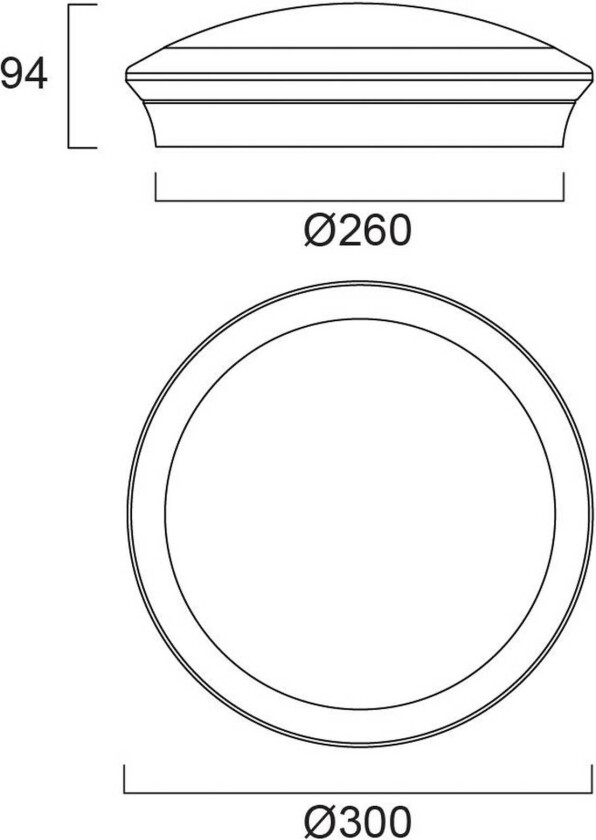 Start Surface taklampe, Ø 30 cm, CCT, Multipower