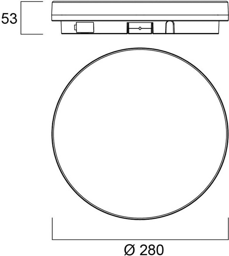 Start Surface Slim taklampe, Ø28 cm, sensor, IP54