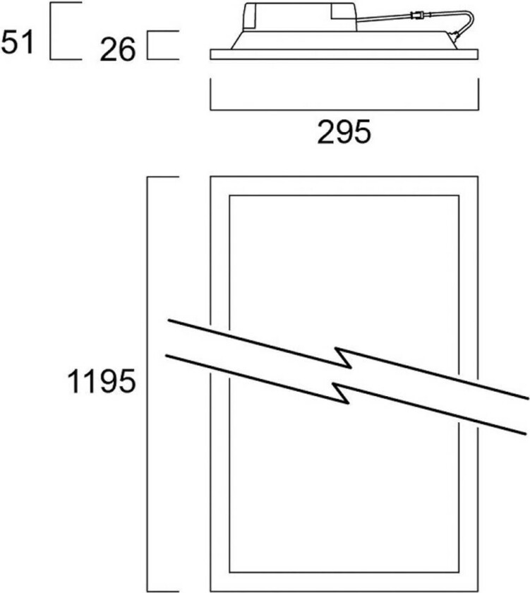LED-panel Start, 120 x 30 cm, 840, 29 W