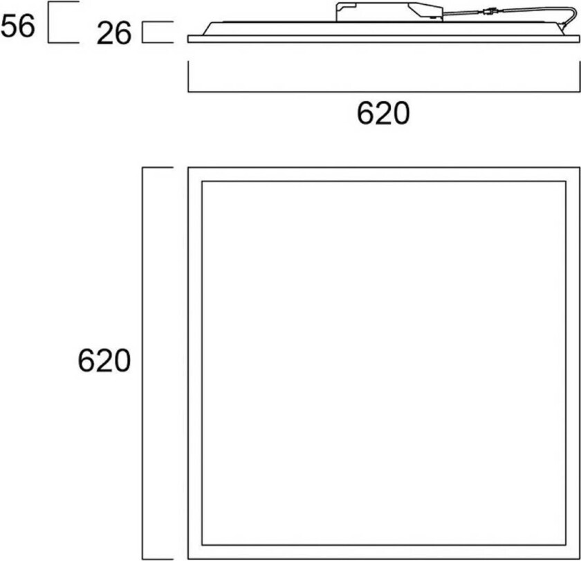 LED-panel Start, 62,5 x 62,5 cm, 840, DALI, 30 W