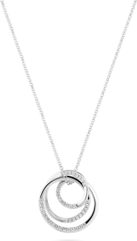 Bilde av Spirale Necklace sterlingsølv Halskjede Med Zirconia