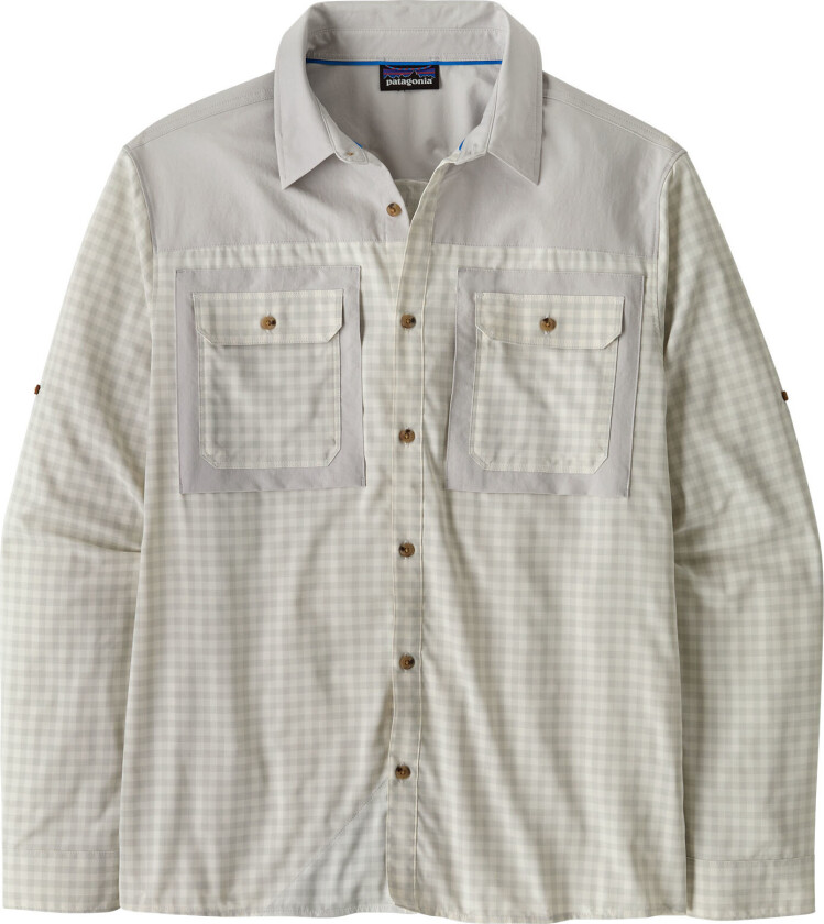 Men's Long-Sleeved Self-Guided Sun Shirt North Fork: Crisp Grey