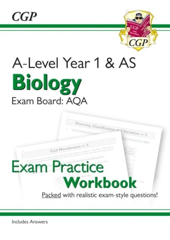 A-Level Biology: AQA Year 1 & AS Exam Practice Workbook - includes Answers av CGP Books