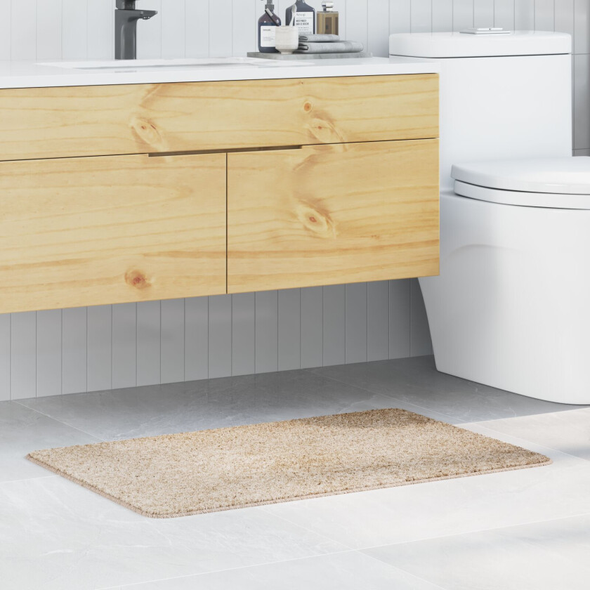 Kremfarget Bomull 60 x 90 cm Badematte Rektangulær