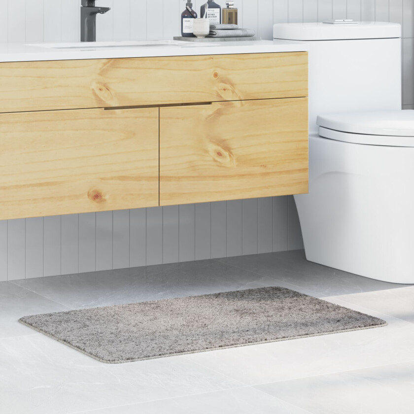 Grå Bomull 60 x 90 cm Badematte Rektangulær Moderne