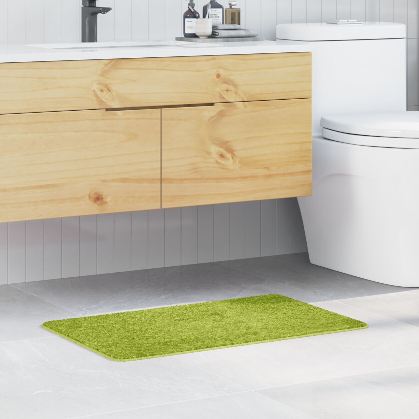 Grønn Bomull 50 x 80 cm Badematte Rektangulær Minimalistisk