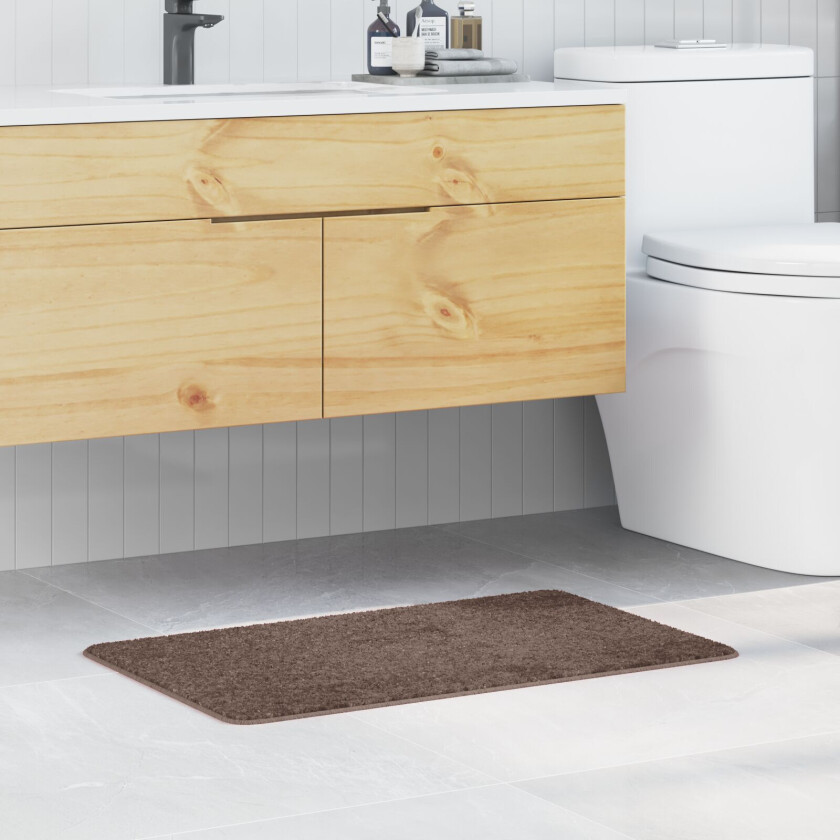 Bilde av Brun Polyester 50 x 80 cm Badematte Rektangulær Modern