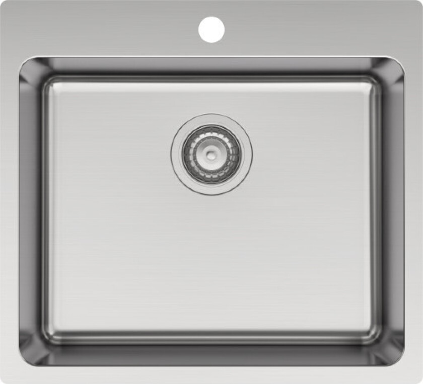 LA 550 kjøkkenvask 550x500 m/kranhull, rustfritt stål