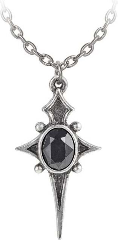 Goth Halskjede - Star Smykke - Unisex - svart-sølv