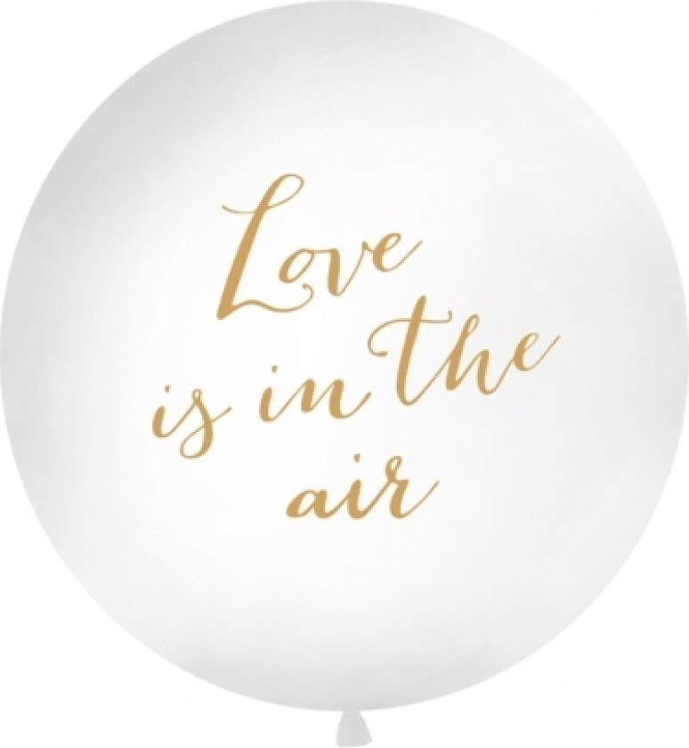 Partydeco Olbon10d-008-019, Toy Balloon, Latex, Hvit, Kjærlighet, Oval, 100 Cm