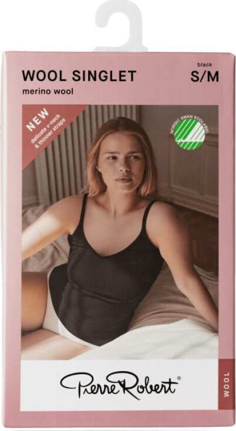 Wool Singlet New Black S/M