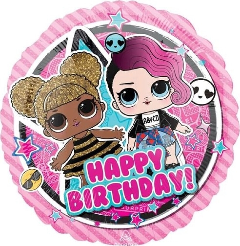 Lol Glam Happy Birthday Folieballon, 43 Cm