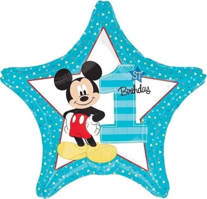 Amscan 3433501, Lekeballong, Folie, Flerfarget, Gratulasjoner, Star, 1 Stykker