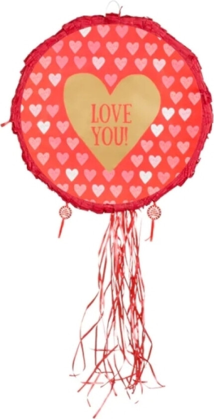 Boland 48012, Piñata Som Dras, Papir, Rosa, Rød, Hvit, 40 Cm, 275 G, 450 Mm