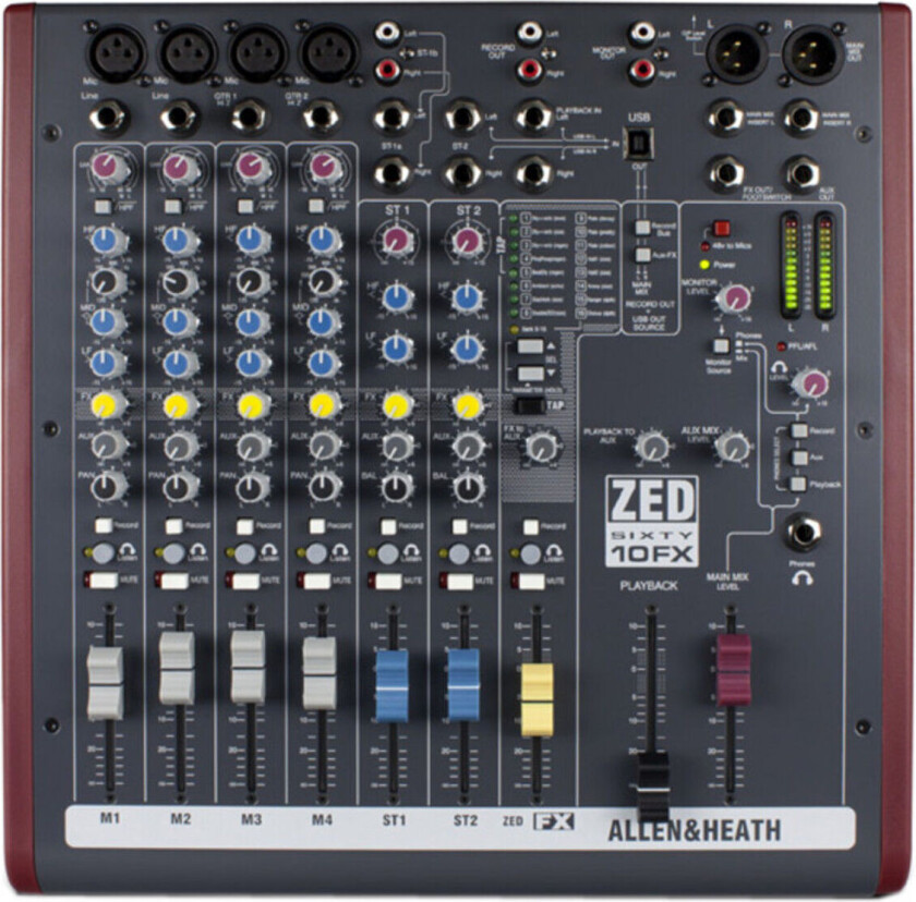 Allen and Heath ZED60-10FX Analog Mikser med USB