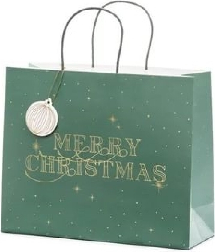 Grøn Merry Christmas Gavepose
