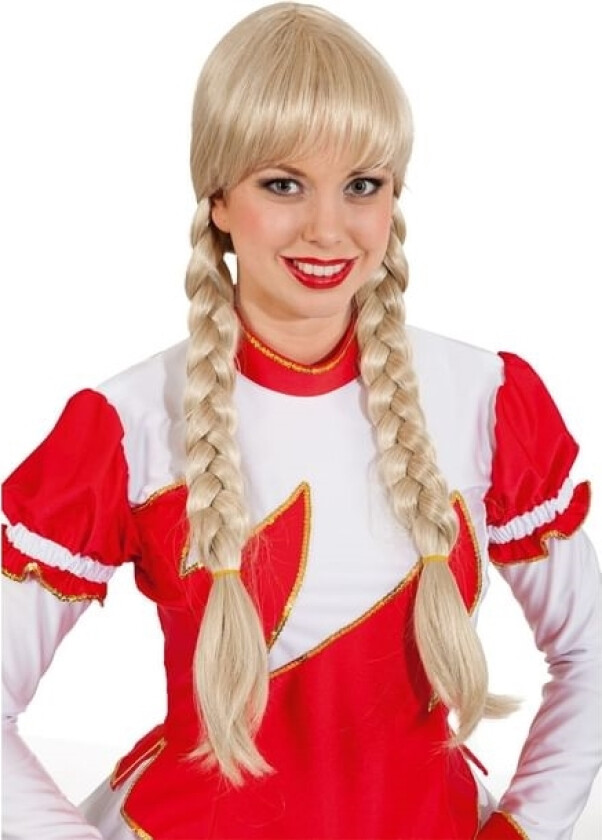 Blond Paryk Med Fletninger