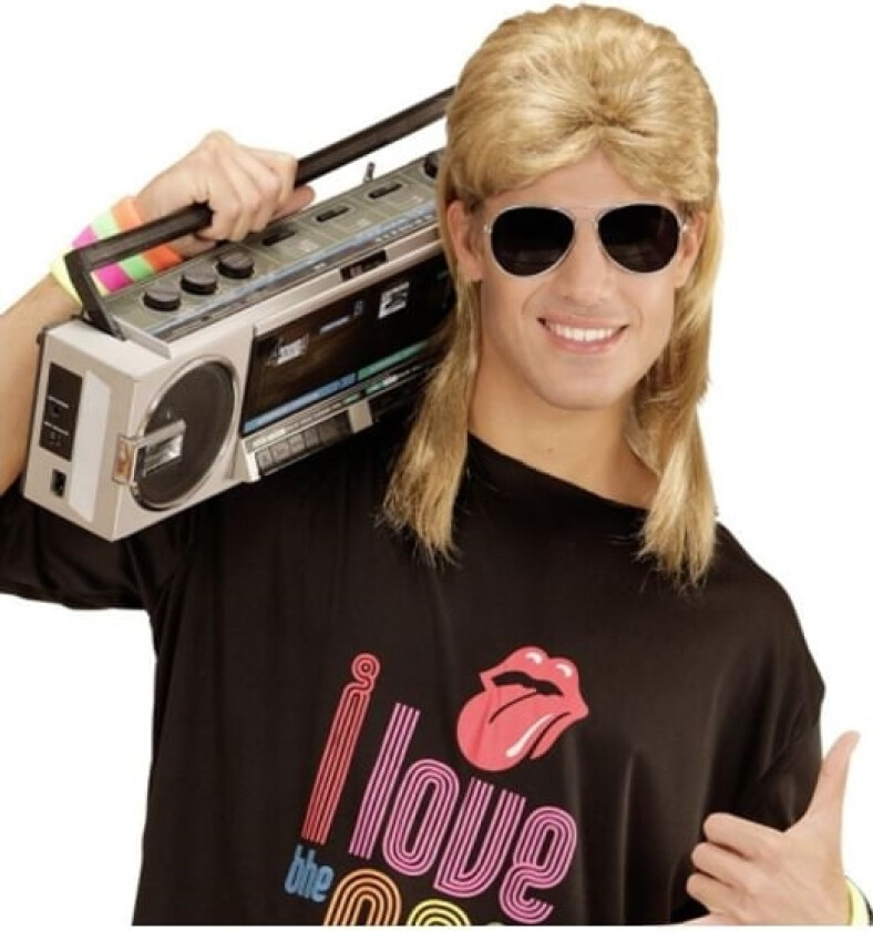 80Er Mullet Paryk, Blond