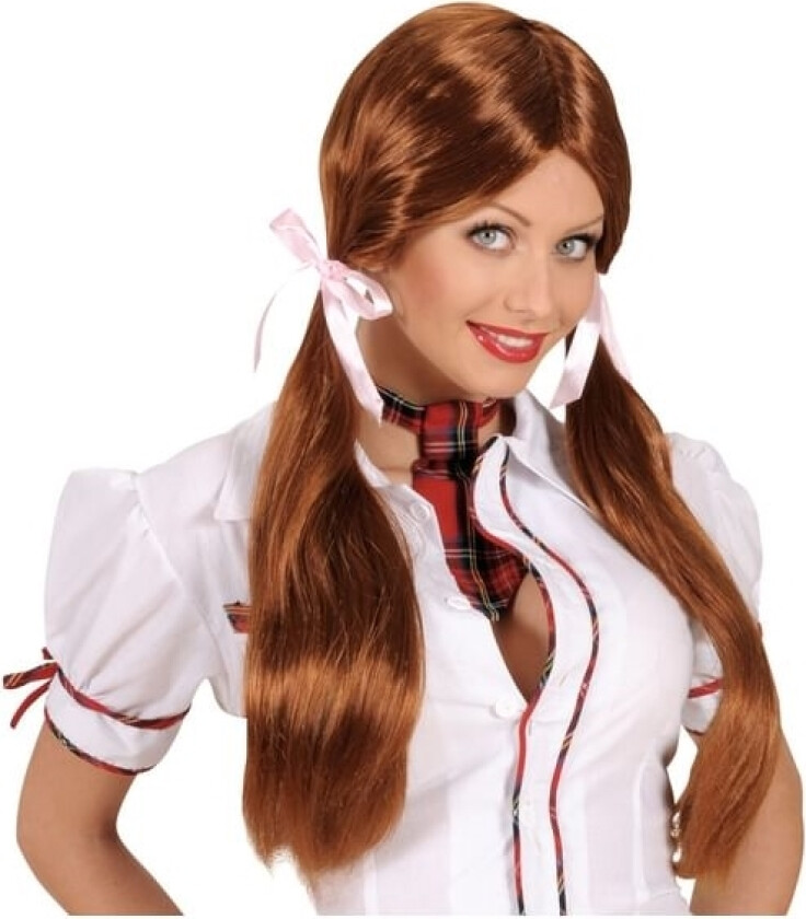 Brun Skolepige Paryk