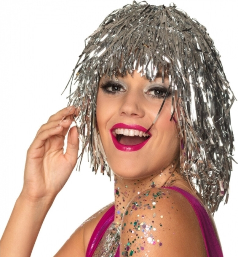 Boland 85903, Parykk Til Kostyme, Voksen, Hunkjønn, Metallic, Polyester, Polyetylentereftalat (Pet), Sølv
