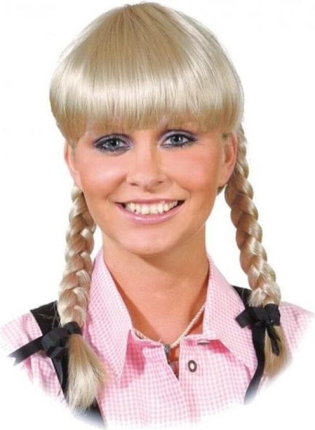 Blond Paryk Med Fletninger