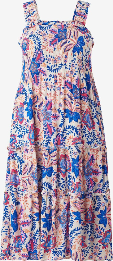 Kjole vmMenny SL Smock Calf Dress Wvn Curve - Blå