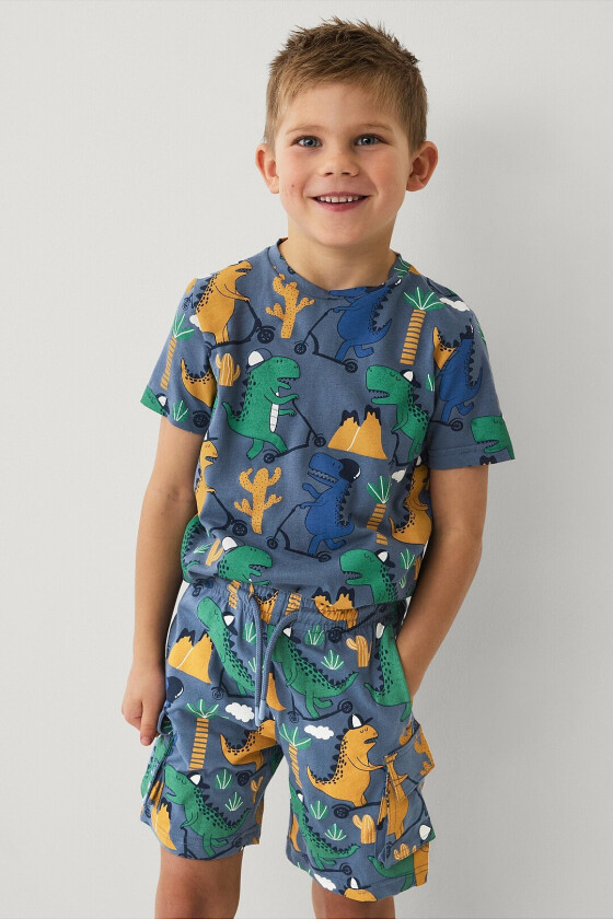 Shorts i jersey - Blå