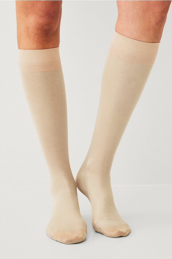 Knestrømper 2-pakning - Natur