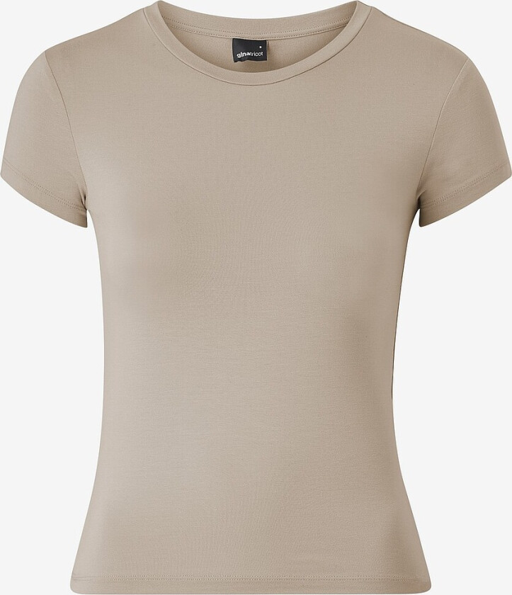 Topp Soft Touch Short Sleeve Top - Beige