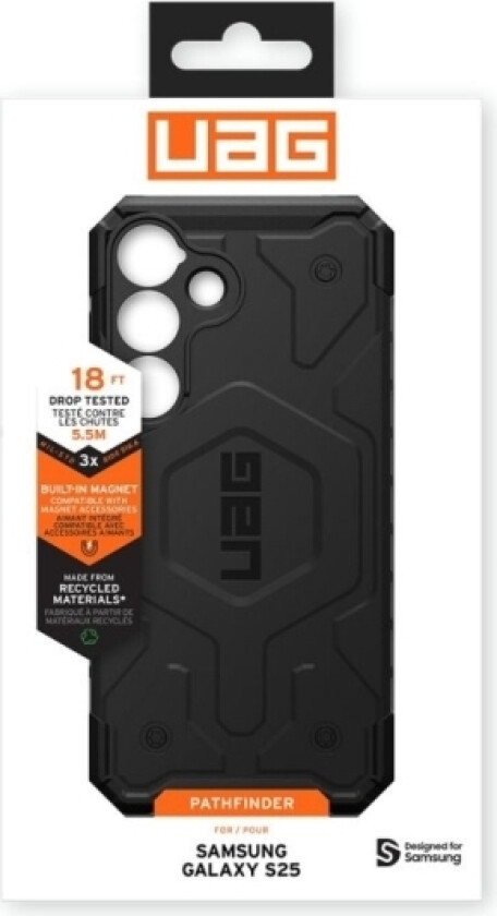 Urban Armour Gear Pathfinder, Deksel, Samsung, Galaxy S25, 15,8 Cm (6,2"), Sort
