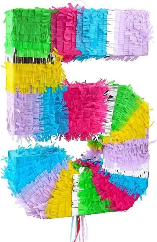 Piñata Nummer 5 Kake 50X35x7,5Cm