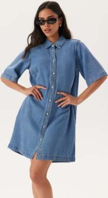 Objframe 2/4 RE DENIM DRESS R Light Blue Denim L