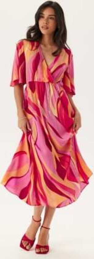 Onlphiline Flared Long Dress Strawberry Moon Aop:tulip S