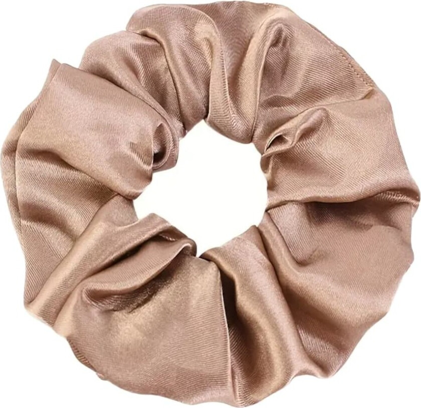 Hårbånd - Scrunchie - Sateng - 9cm - Rosa