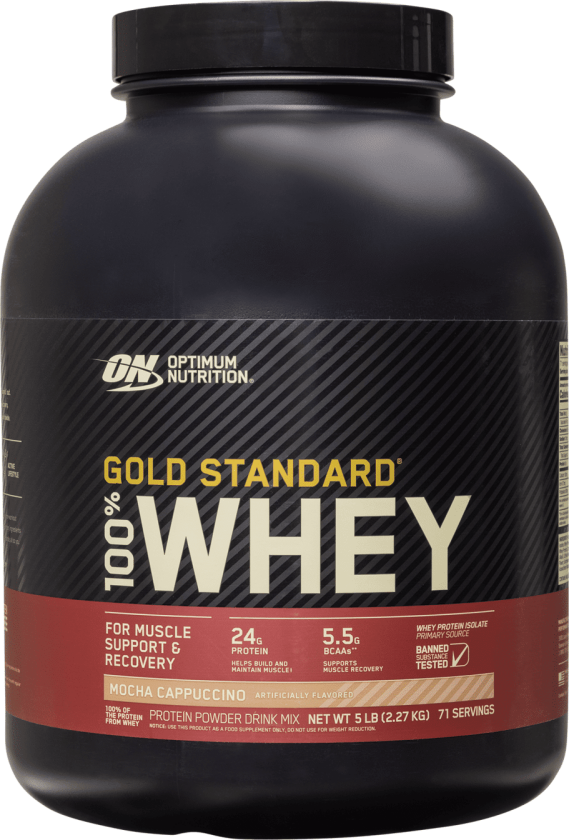 100% Gold standard Whey 2,2 kg - Cappuccino, proteinpulver cappuccino