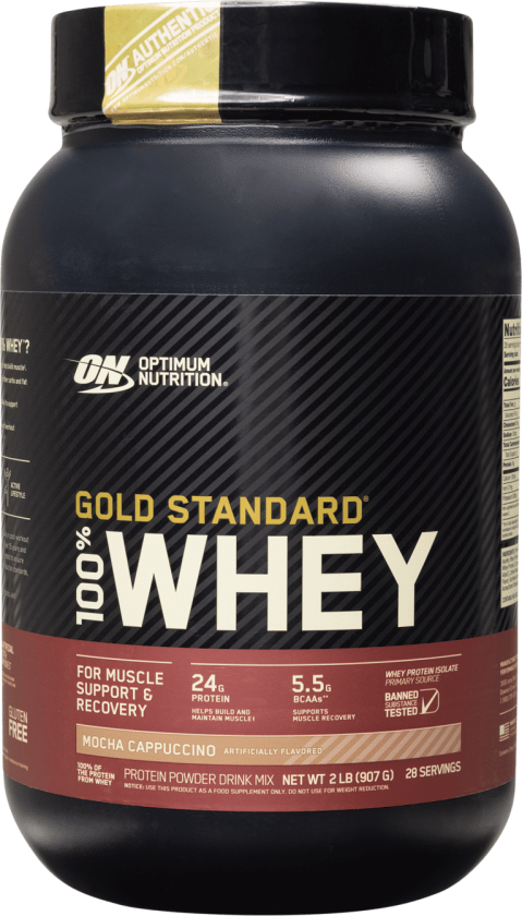 100% Gold standard Whey 900g - Cappuccino, proteinpulver cappuccino