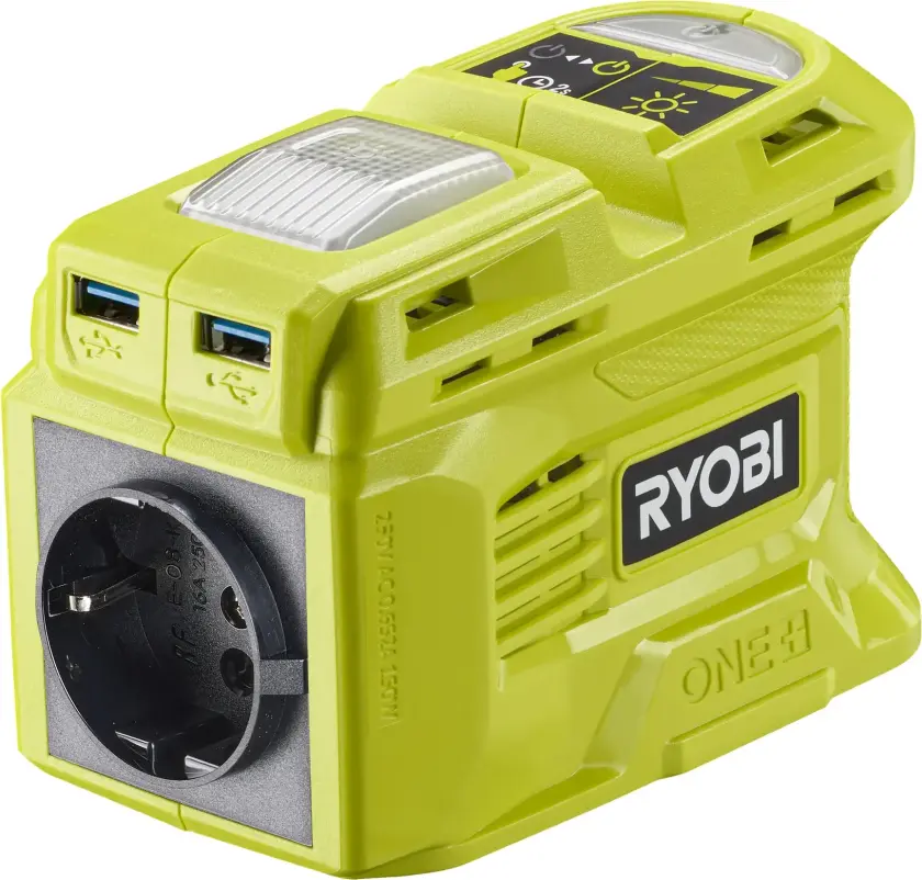 Ryobi ONE+ RY18BI150B strømomformer u/batteri