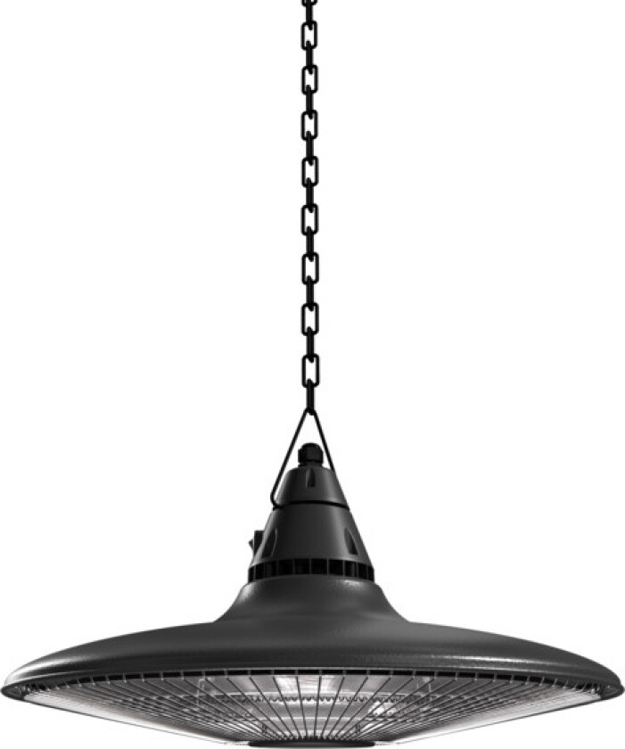 Nedhengt Terrassevarmer Slim 1500w Sort