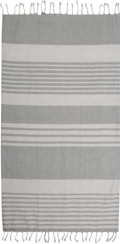 Ella hamam stripete badehåndkle 145x250 cm Grå