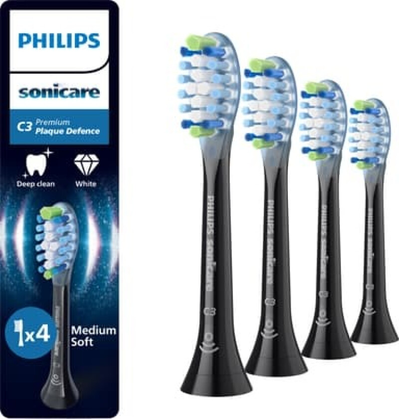 Sonicare C3 premium tannbørstehode HX9044/88 (sort)