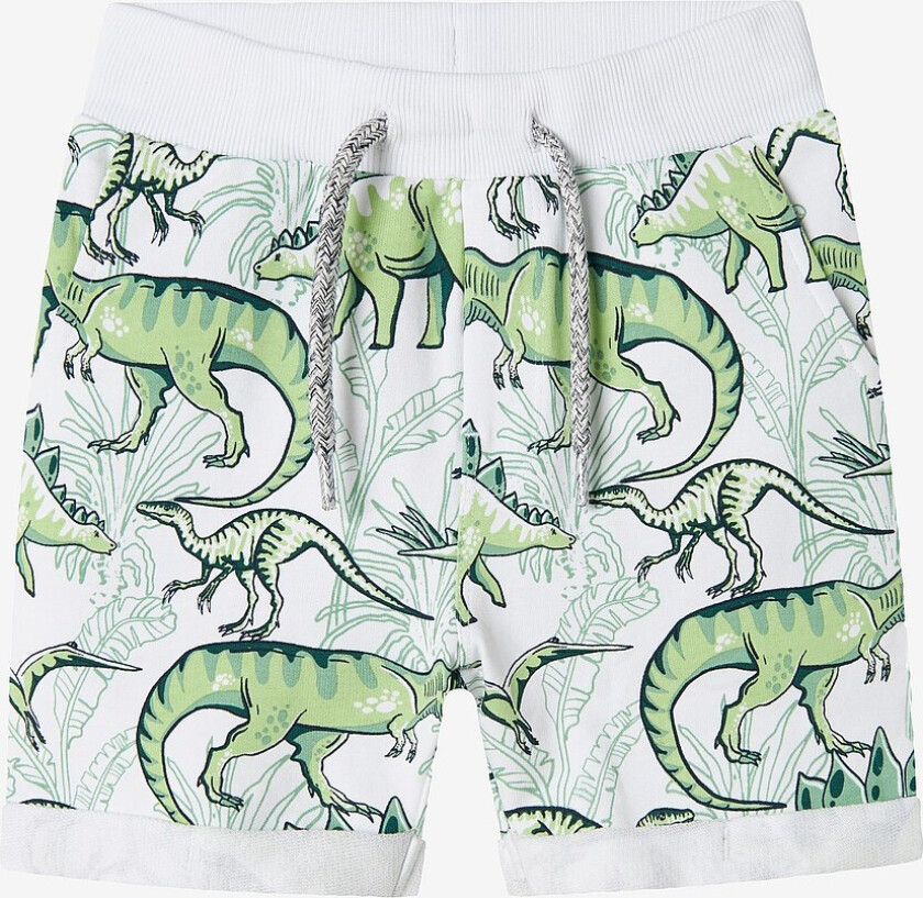 Sweatshorts nmmVermo Aop Long Swe Shorts Unb - Hvit