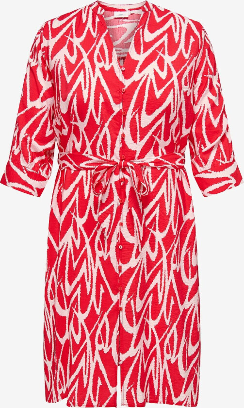 Kjole carOlivera 3/4 Knee Shirt Dress - Rød
