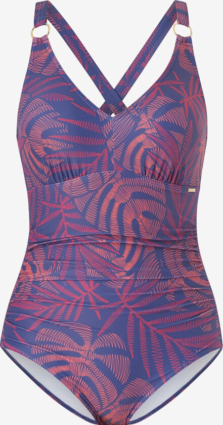 Bilde av Badedrakt Womens Shaping Printed V Neck 1 Piece - Blå