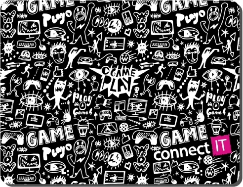 Connect It Cmp-1120-Sm, Flerfarvet, Billede, Gummi, Skridsikker Bund, Gaming Musemåtte