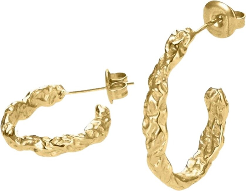 Lana Creoles Medium Gold Plated 25mm