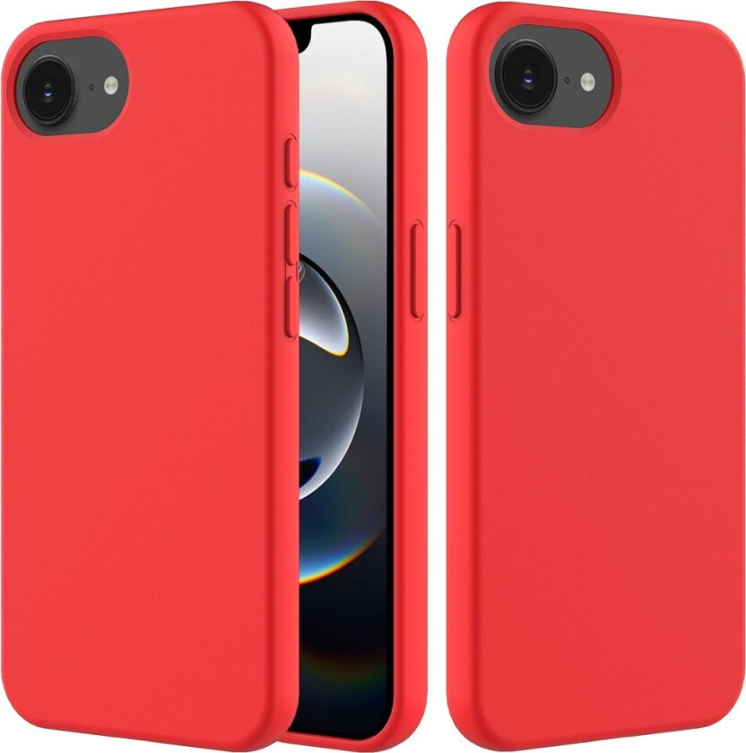 iPhone 16e Fôret Silikon Deksel - Rød