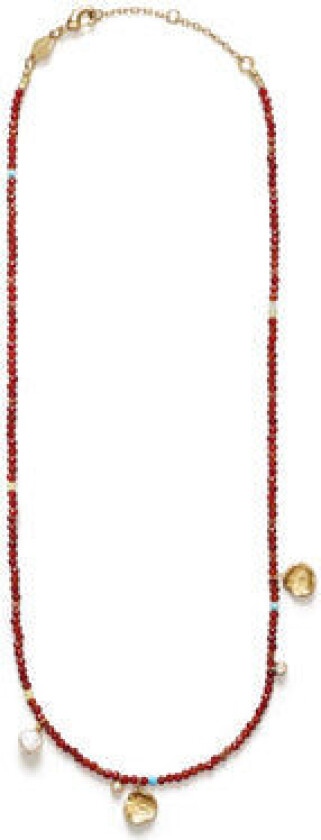 ANNI LU Maroon Harmony Necklace - Gold One Size