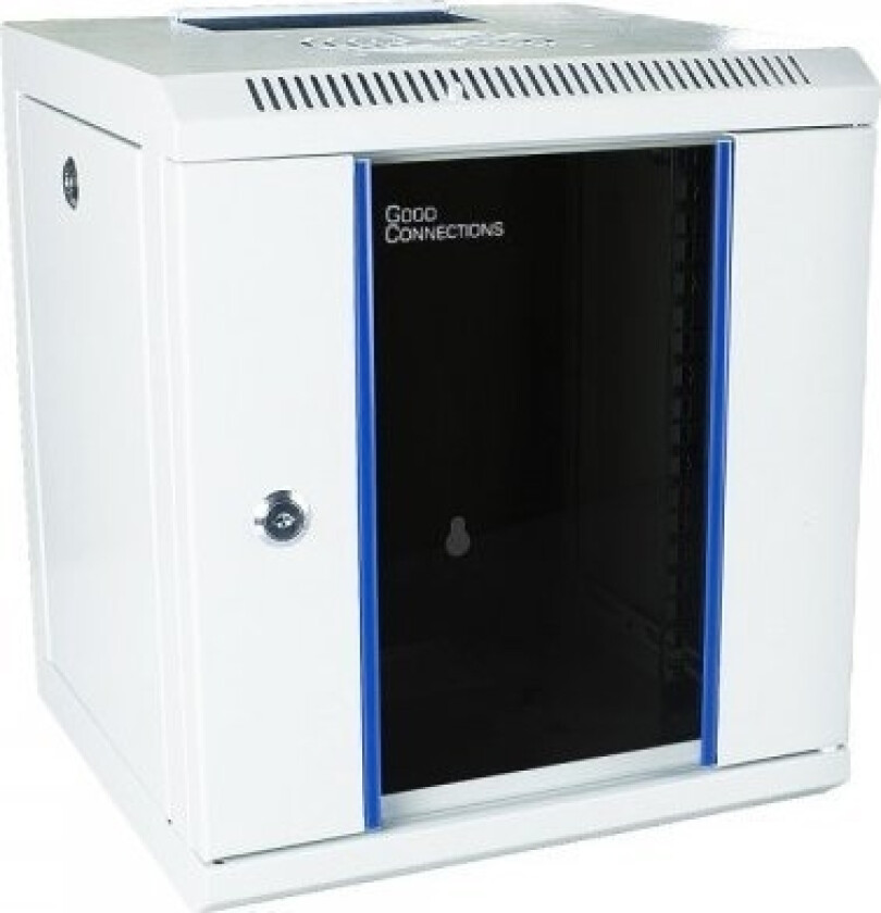 10" Vegghus, 6U, Ren Hvit (Ral9010), 312 X 300 Mm, Ferdig Montert, Good Connections® (Gc-R0107)