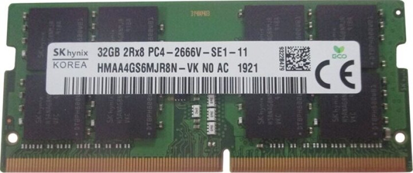 Hp - Ddr4 - Modul - 32 Gb - So Dimm 260-Pin - 2666 Mhz / Pc4-21300 - 1.2 V - Ikke-Bufret - Ikke-Ecc - Shared - For Elitebook 830 G7, 840 G7, 850 G7