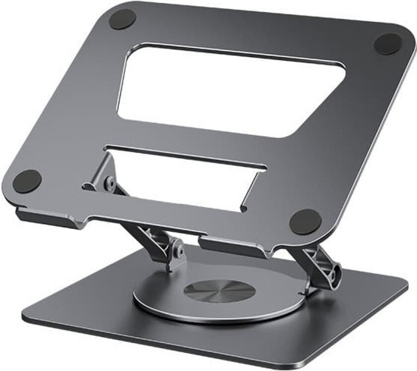 Bærbart roterende stativ for bærbar PC, justerbart stativ i aluminiumslegering Grå